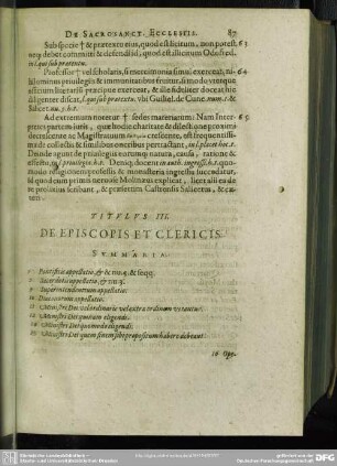 Titulus III. De Episcopis Et Clericis