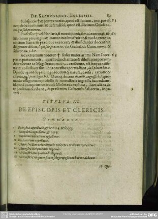 Titulus III. De Episcopis Et Clericis