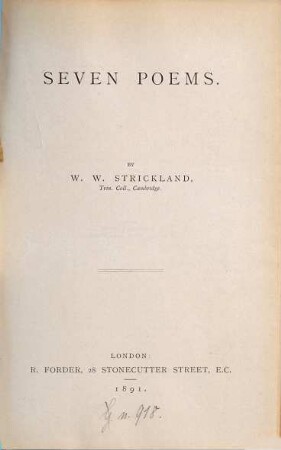 Seven Poems