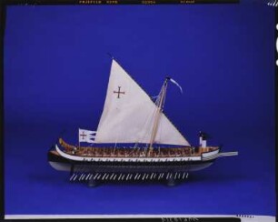 Vollmodell der Galeere "Falcone" des Templerordens von 1290, Maßstab 1:50