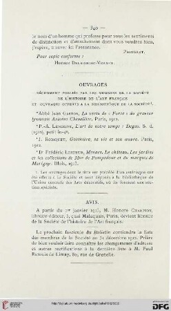 Ouvrages récemment publiés par les membres de la Société