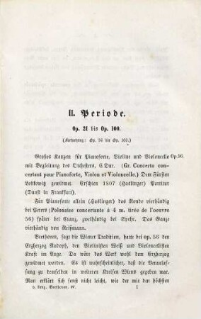 Beethoven : eine Kunst-Studie, 4. Kritischer Katalog sämmtlicher Werke Ludwig van Beethovens mit Analysen derselben ; 3. II. Periode op. 21 bis op. 100, 2. Hälfte op. 56 bis op. 100