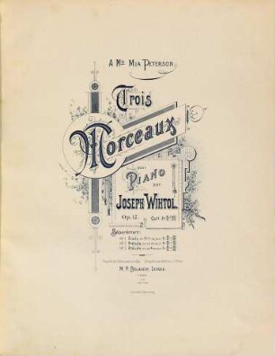 Trois morceaux pour piano : op. 17