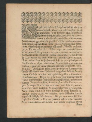 Si quid mirandum & singulare in historia Romanorum est, id maxime videtur esse ....