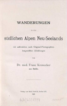 Wanderungen in den südlichen Alpen Neu-Seelands