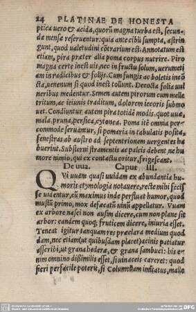 De uva. Caput III.
