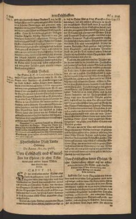 Von Erbschafft und Succession der Eheleut/ so ohne Testament oder andere letzten Willen von einander versterben. Caput II.