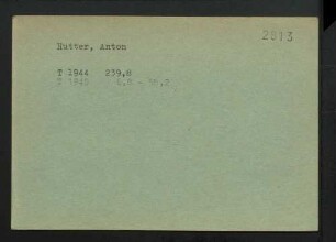 Hutter, Anton