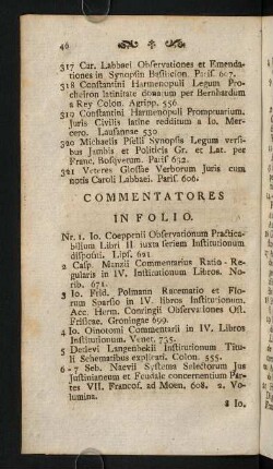 46-61, Commentatores