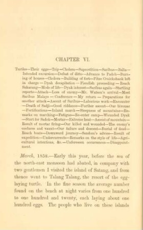 Chapter VI. Turtles - Their eggs - Trip - Cholera ...