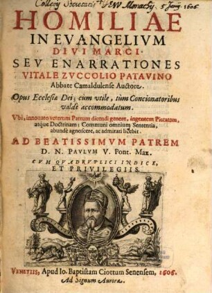 Homiliae in evangelium divi Marci