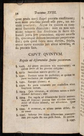 34-42, Caput Quintum. Regula ad discernendas species peccatorum.
