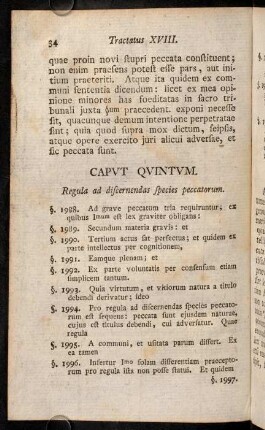 34-42, Caput Quintum. Regula ad discernendas species peccatorum.