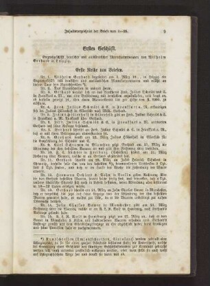 Erstes Geschäft. Briefe eines Engros-Geschäfts.