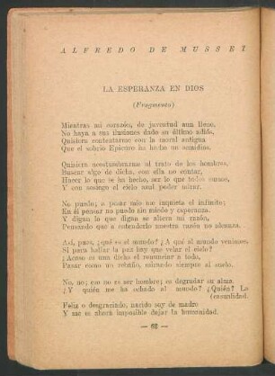La esperanza en dios : (Fragmento)