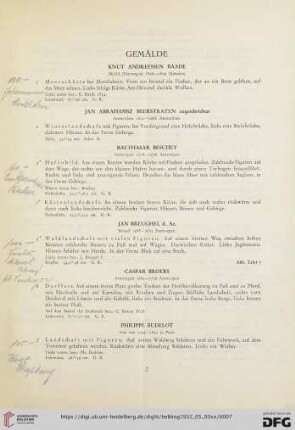 Gemälde (Nr. 1-122)