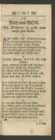 118. Noth und GOtt