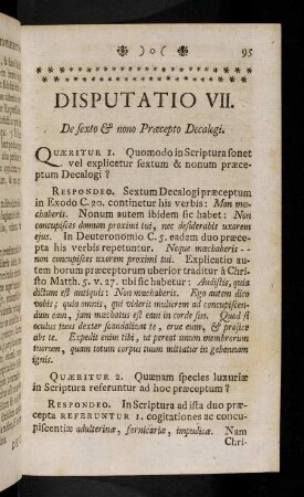 95-152, Disputatio VII.