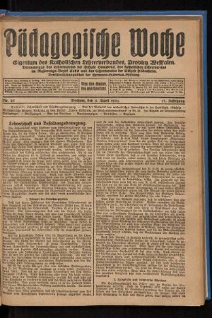 Lehrerschaft und Besoldungsbewegung
