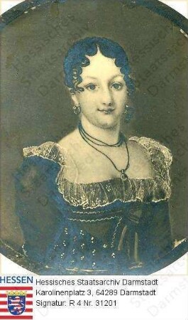 Cullmann, Eleonore geb. Bender (* 1795) / Porträt, vorblickend, Brustbild