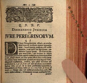 Diss. acad. de iure peregrinorum