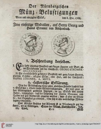 (Neun und vierzigstes Stueck, den 6. Dec. - Zwey und funfzigstes Stueck, den 27. Dec.)