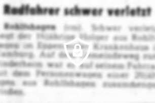 Radfahrer schwer verletzt