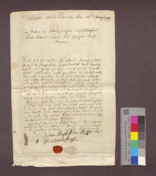 Testament des Basler Domscholastikus und Isteiner Propsts Johann Baptist von Roggenbach.