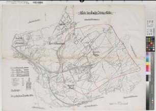 Königssteele (Amt) Anlage des Bahnhofs Eiberg Einzugsgebiet für die Bahnstation Eiberg 1914 1 : 5000 100 x 74 Druck mit Einzeichnung Kreis Hattingen, Landratsamt Nr. 84