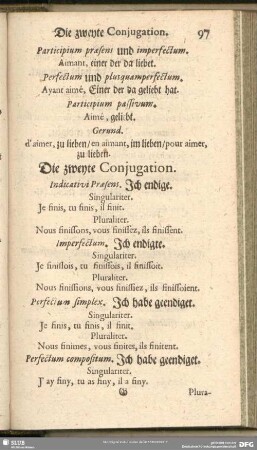 Die zweyte Conjugation