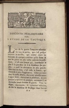 Discours Preliminaire Sur L'Etude De La Tactique.