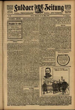 Zweite Ausgabe vom Mittwoch, den 21. März 1906.