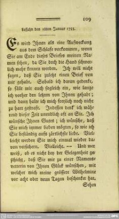Lassahn den 18ten Januar 1753