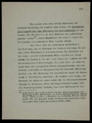II. Plancksche Strahlungsformel ohne Quantentheorie