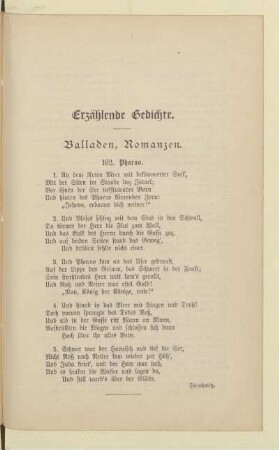 Balladen, Romanzen.