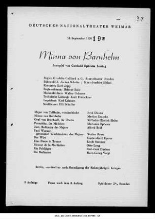 Minna von Barnhelm