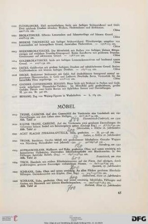 Möbel (Nr. 1019-1089)