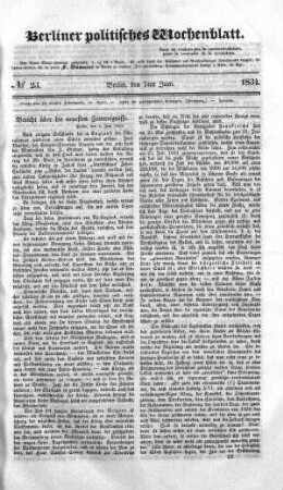 No 23, 7. Juni 1834