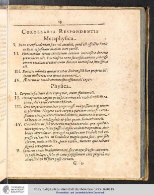 Corollaria Respondentis