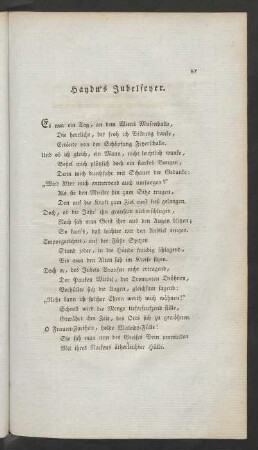 Haydn's Jubelfeyer.