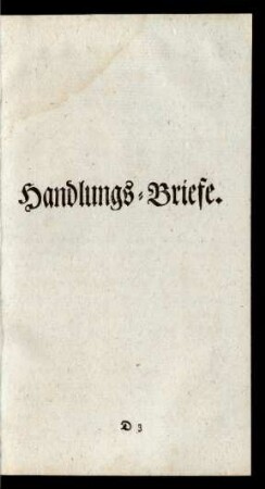 Handlungs-Briefe