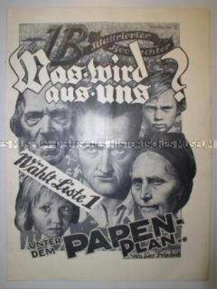 Sonderdruck des "Illustrierten Beobachter" zur Reichstagswahl im November 1932 mit Ausrichtung auf die Sozialpolitik der Papen-Regierung