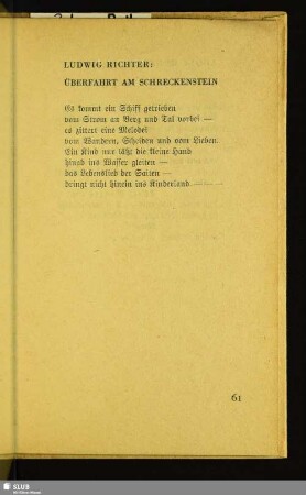 Ludwig Richter: Überfahrt Am Schreckenstein