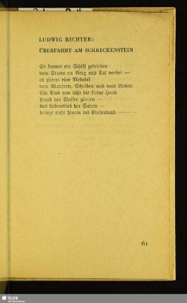 Ludwig Richter: Überfahrt Am Schreckenstein