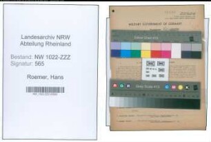 Entnazifizierung Hans Roemer , geb. 20.09.1899 (Dachdecker)