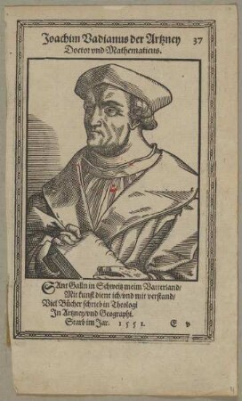 Bildnis des Joachim Vadianus