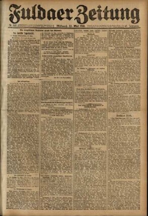 Ausgabe vom Mittwoch, den 22. Mai 1918.