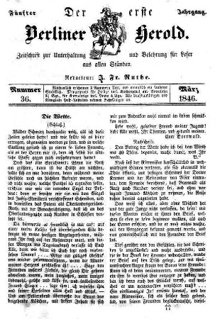 Nummer 36, März 1846