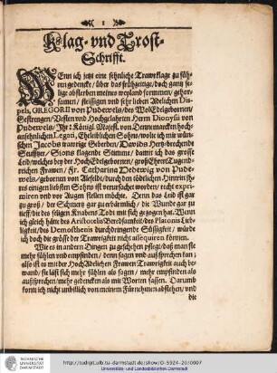 Klag- und Trost Schrifft.