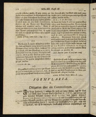 362-373, I. Obligation über ein Commodatum. - X. Pfandverschreibung in Form eines Bestandcontracts.